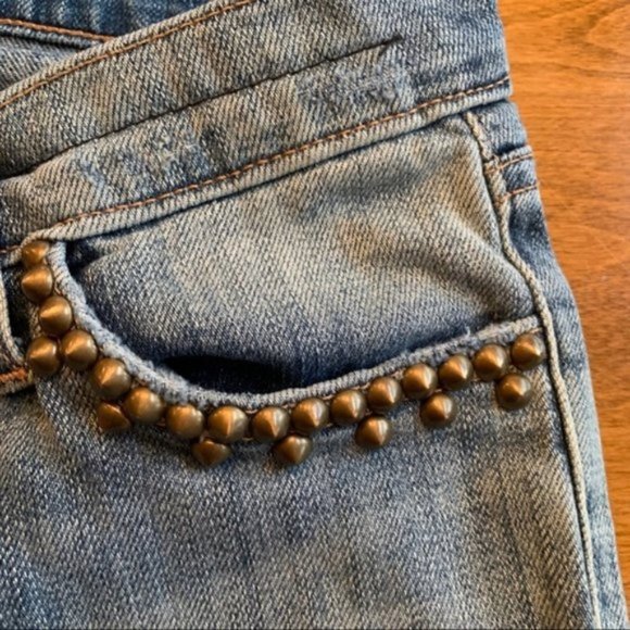 Anthro Current/Elliot Stiletto Stud Jeans. Size 25 - Picture 5 of 7
